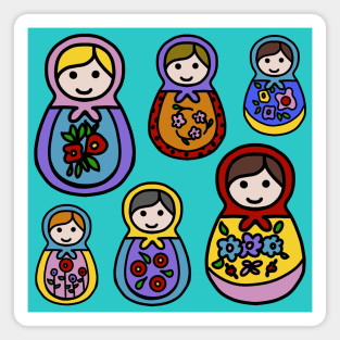 Matryoshka (Russian Stacking) Dolls Magnet